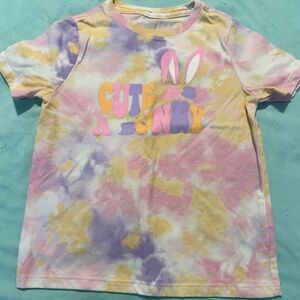 Wonder Nation Tie-Dye Bunny Tee - Pink, Yellow, Purple